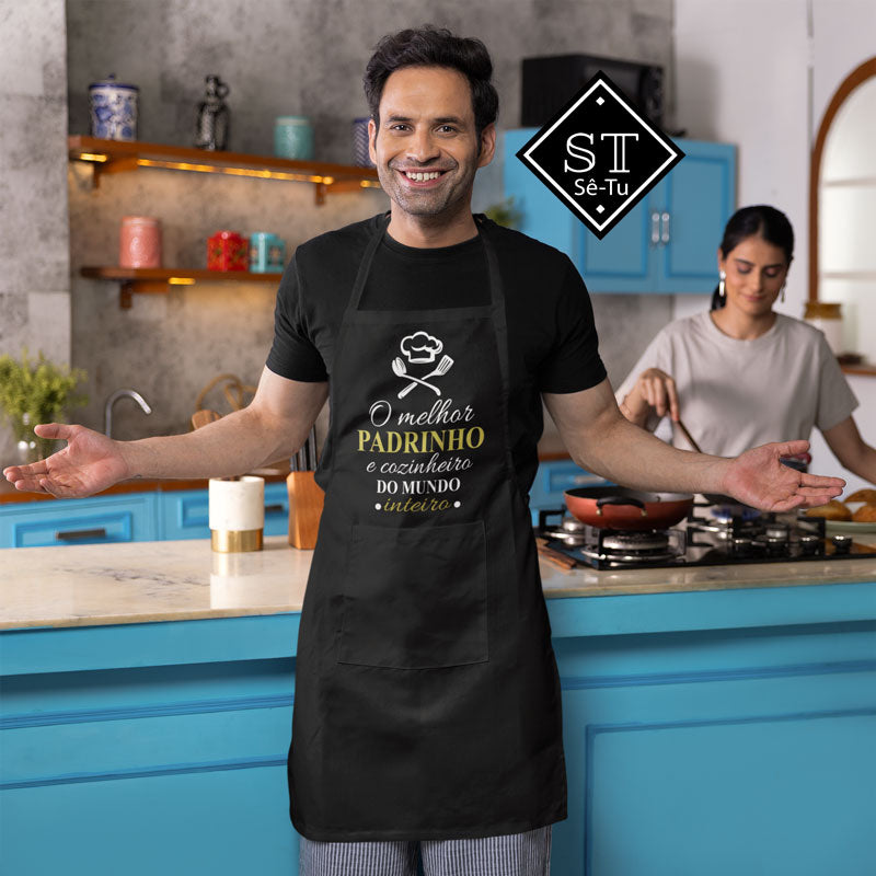 Avental Melhor Padrinho/Cozinheiro